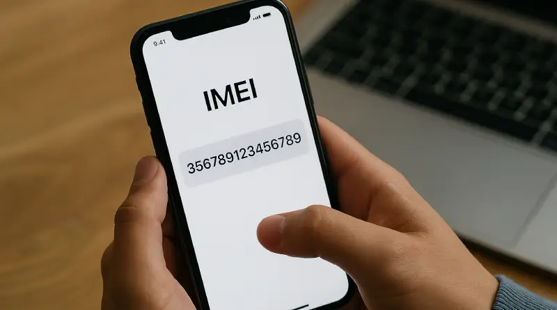 "Ini adalah hasil dari cara cek IMEI iPhone melalui pengaturan perangkat.