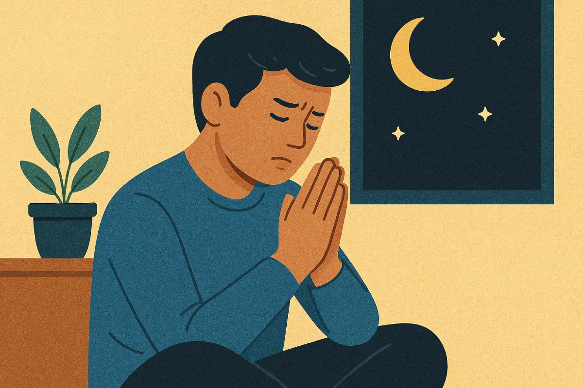 Cara Muhasabah Diri melibatkan perenungan tentang tindakan, perkataan, dan niat sepanjang hari, serta komitmen untuk memperbaiki diri secara terus-menerus.