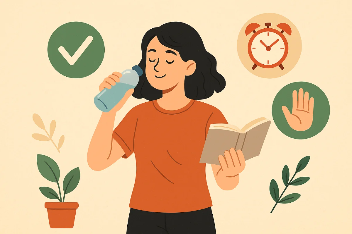 Membaca setiap hari mencerminkan kebiasaan positif untuk meningkatkan pengetahuan dan kesejahteraan mental.