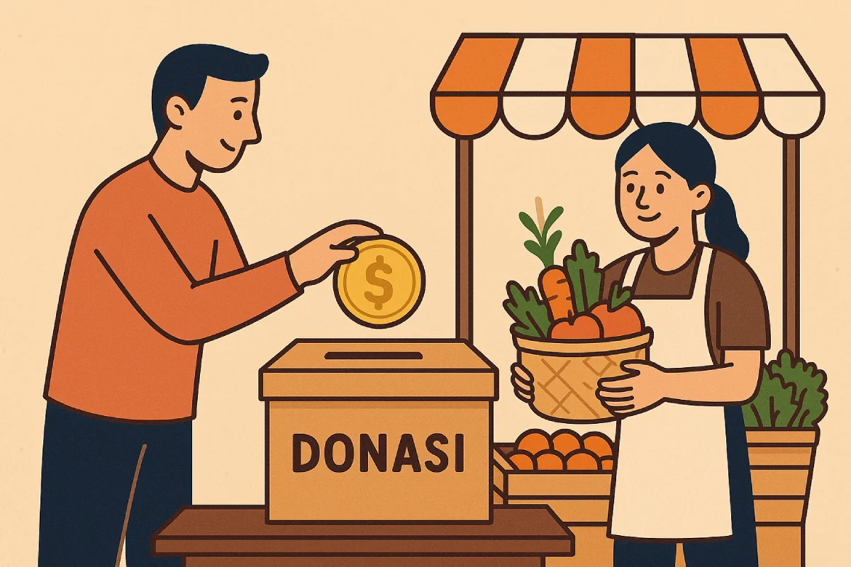 Support UMKM lewat donasi , yang mencerminkan rasa empati, solidaritas, dan dukungan terhadap pengusaha mikro.