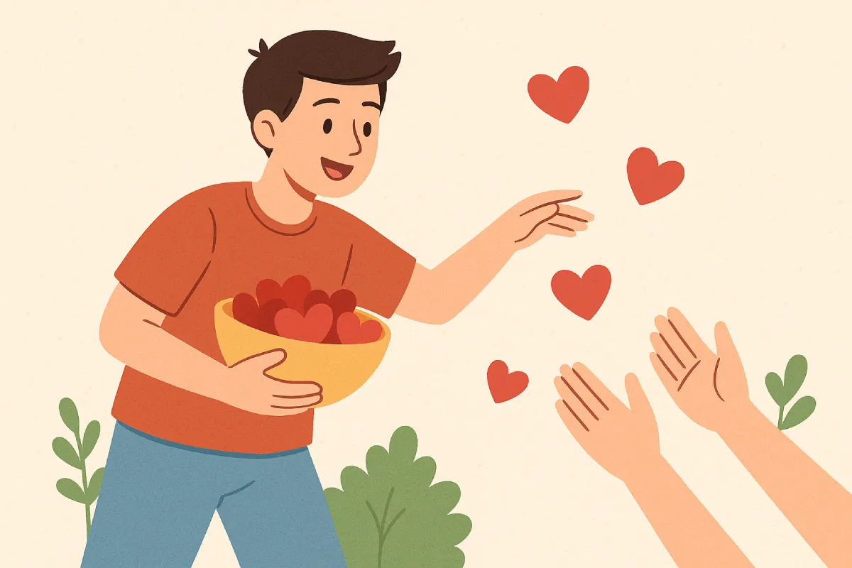 Menebar kebaikan adalah cara untuk meningkatkan kebahagiaan di sekitar kita, mulai dari hal-hal kecil seperti berbagi, mendengarkan, atau memberikan dukungan kepada orang lain.