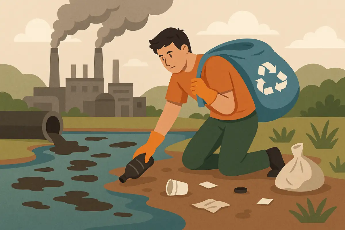 Upaya membersihkan lingkungan seperti ini menjadi langkah nyata dalam menangani masalah pencemaran lingkungan secara berkelanjutan.