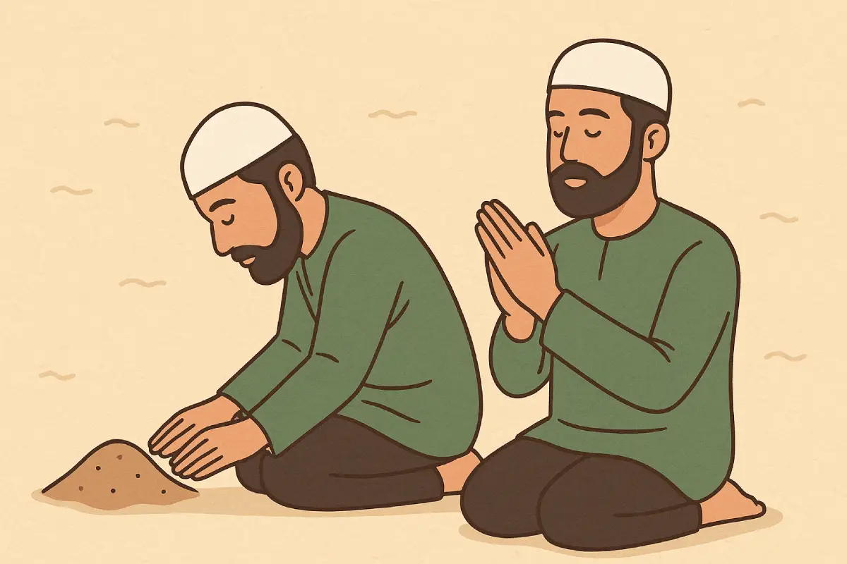 Melaksanakan tata cara tayamum dengan benar memastikan keabsahan ibadah dalam kondisi terbatas.