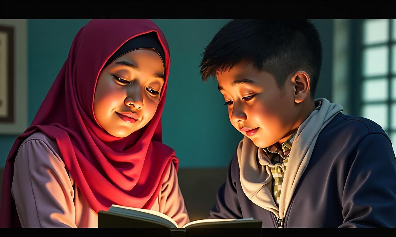 Hasil Pertemuan: FOTO: Semangat Siswa Tunanetra Pelajari Al Quran Braille di Bulan Ramadan