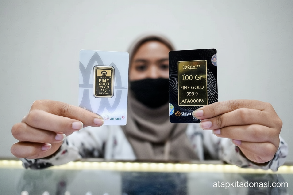 Harga emas UBS – Antam, dan Galeri24 di Pegadaian stabil Senin pagi