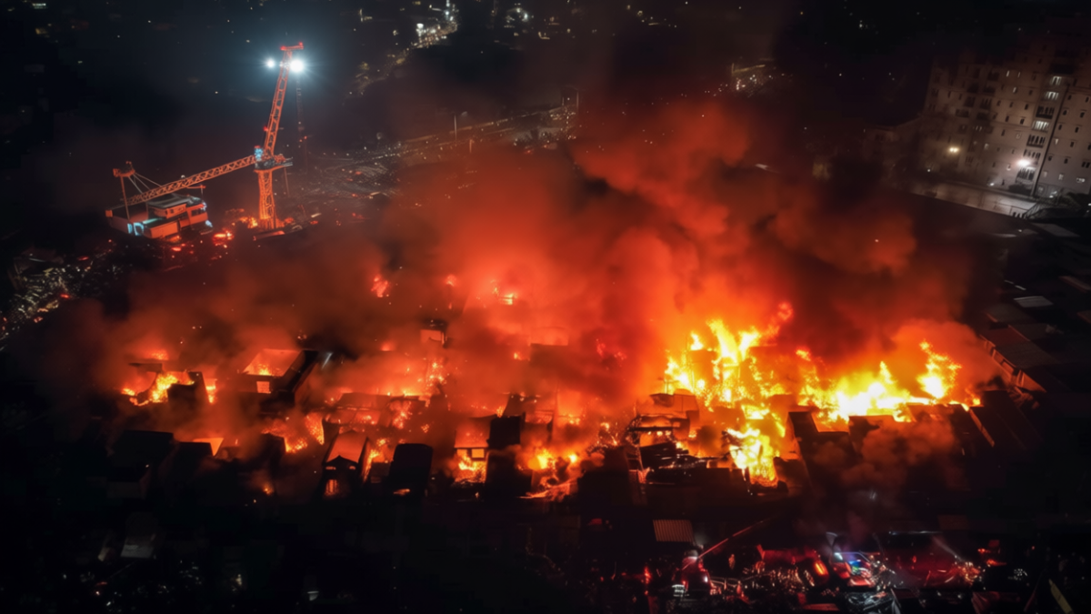 Tiga orang terluka akibat kebakaran di Pasar Jiung Kemayoran