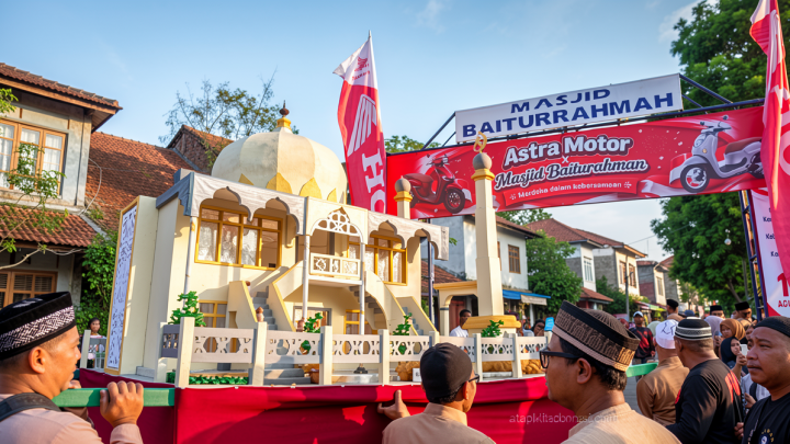 Pawai miniatur masjid dan telur hias sambut Maulid Nabi di Bali