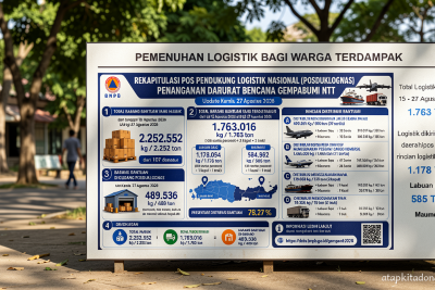 BNPB catat 1.763 ton logistik terkirim untuk penanganan gempa NTT